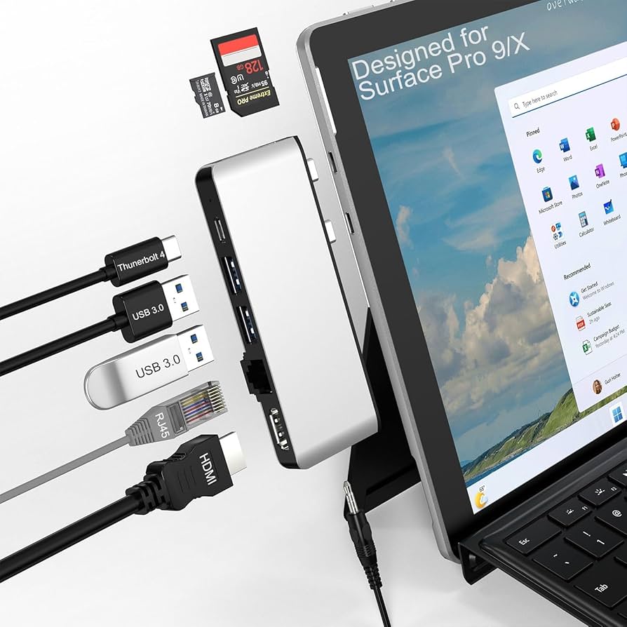 Amazon.co.jp: サーフェスプロ9 ハブ 4K HDMI ポート + USB C